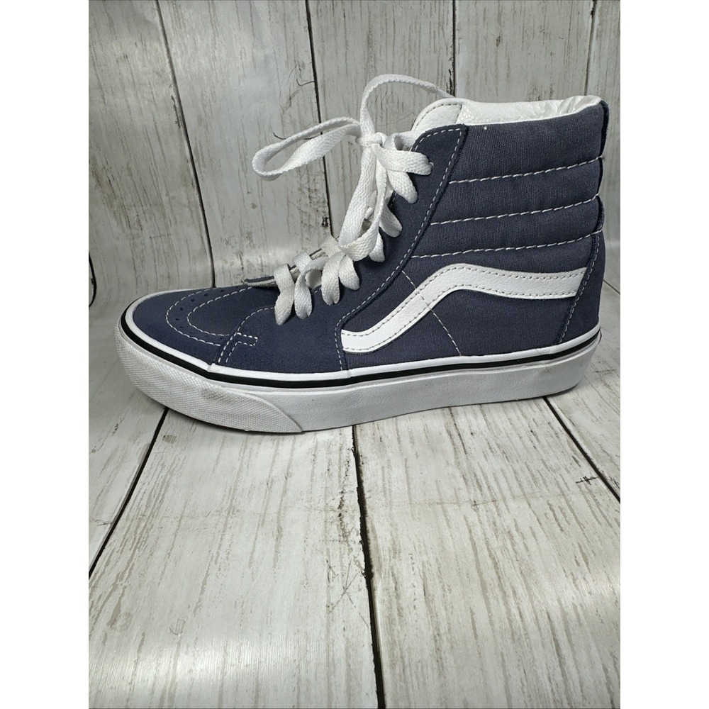 Vans‎ SK8 Hi High Top Skate Shoes  Blue Gray Suede Sneakers Womens 3.5 men's 5 - Picture 11 of 15